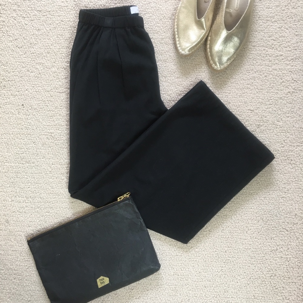 OAK + FORT Black Wide Leg Pants